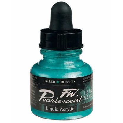 Daler Rowney FW Pearlescent Acrylic Inks 29.5ml Waterfall Green 124