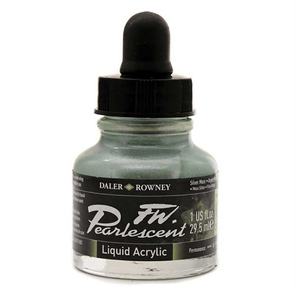 Daler Rowney FW Pearlescent Acrylic Inks 29.5ml Silver Moss 129