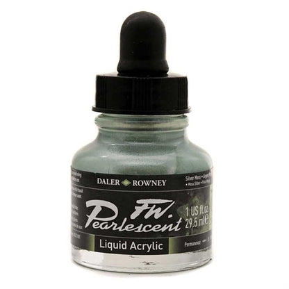 Daler Rowney FW Pearlescent Acrylic Inks 29.5ml Silver Moss 129