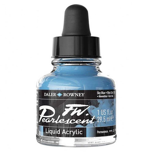 Daler Rowney FW Pearlescent Acrylic Inks 29.5ml Sky Blue 130