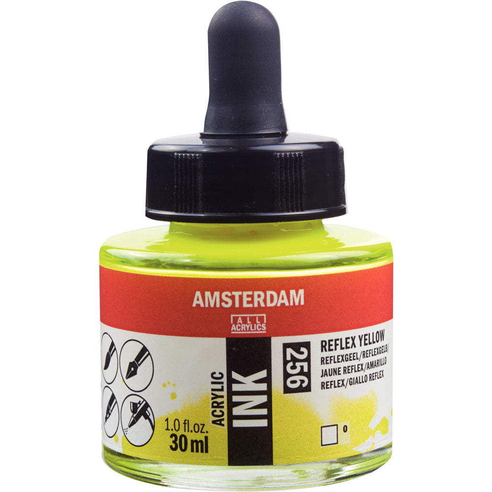 Amsterdam Acrylic Ink 30ml Reflex Yellow 256