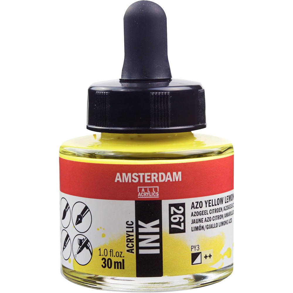 Amsterdam Acrylic Ink 30ml Azo Yellow Lemon 267