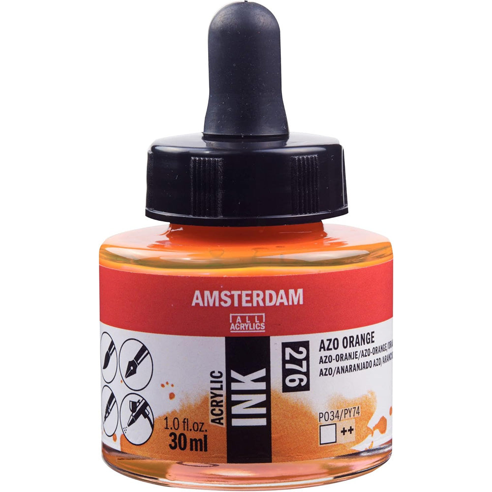 Amsterdam Acrylic Ink 30ml Azo Orange 276