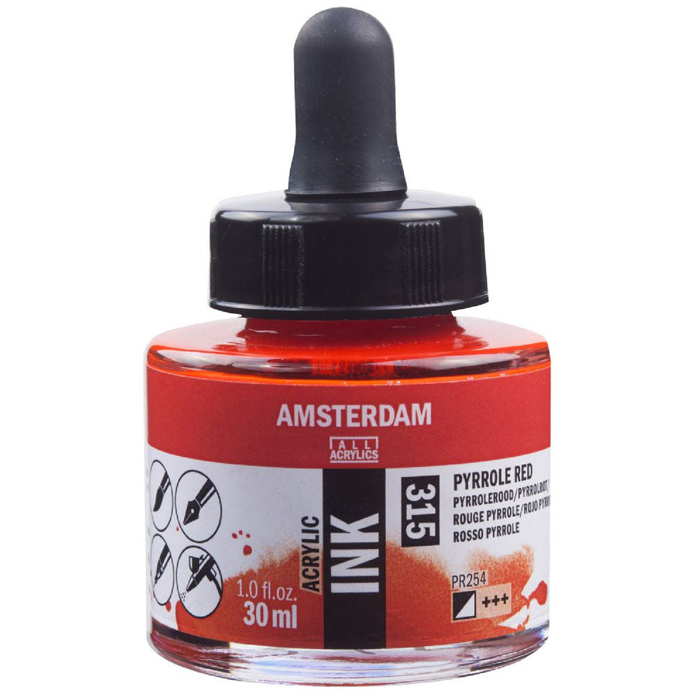 Amsterdam Acrylic Ink 30ml Pyrrole Red 315