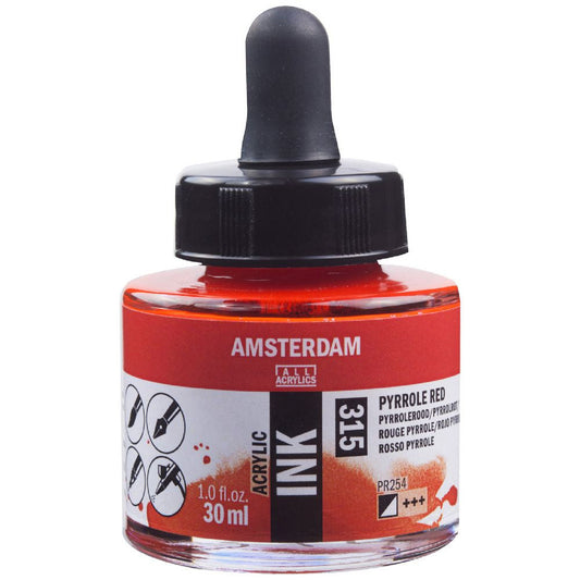 Amsterdam Acrylic Ink 30ml Pyrrole Red 315