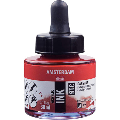 Amsterdam Acrylic Ink 30ml Carmine 318