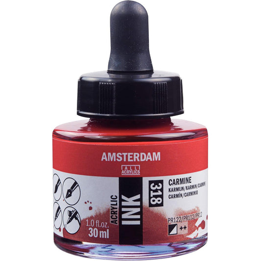 Amsterdam Acrylic Ink 30ml Carmine 318