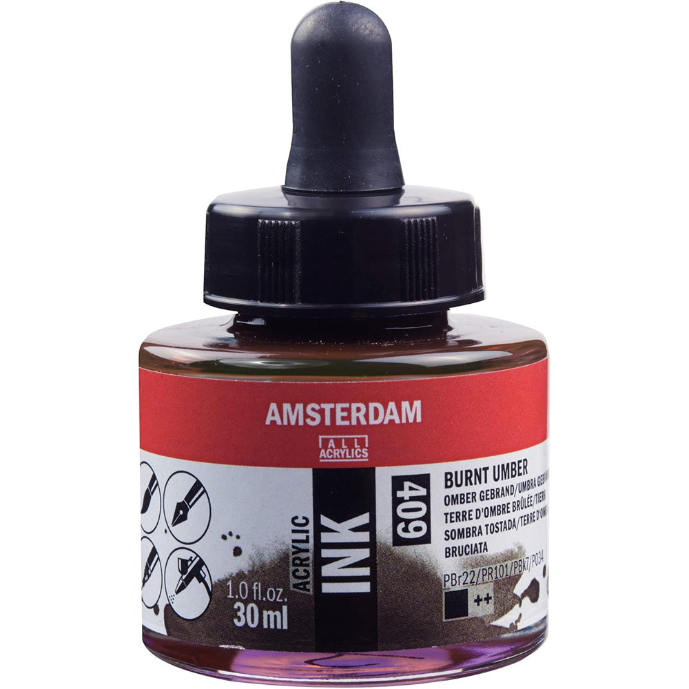 Amsterdam Acrylic Ink 30ml Burnt Umber 409