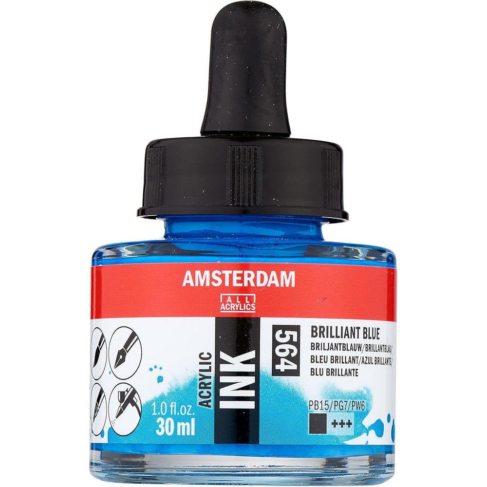 Amsterdam Acrylic Ink 30ml Brilliant Blue 564