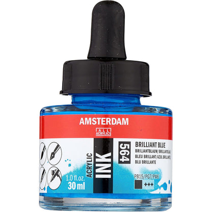 Amsterdam Acrylic Ink 30ml Brilliant Blue 564