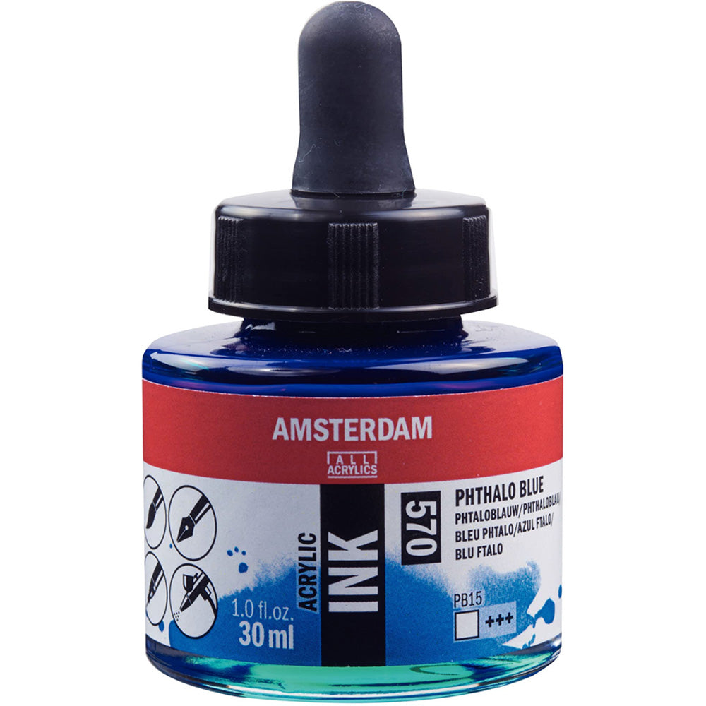 Amsterdam Acrylic Ink 30mlPhthalo Blue 570
