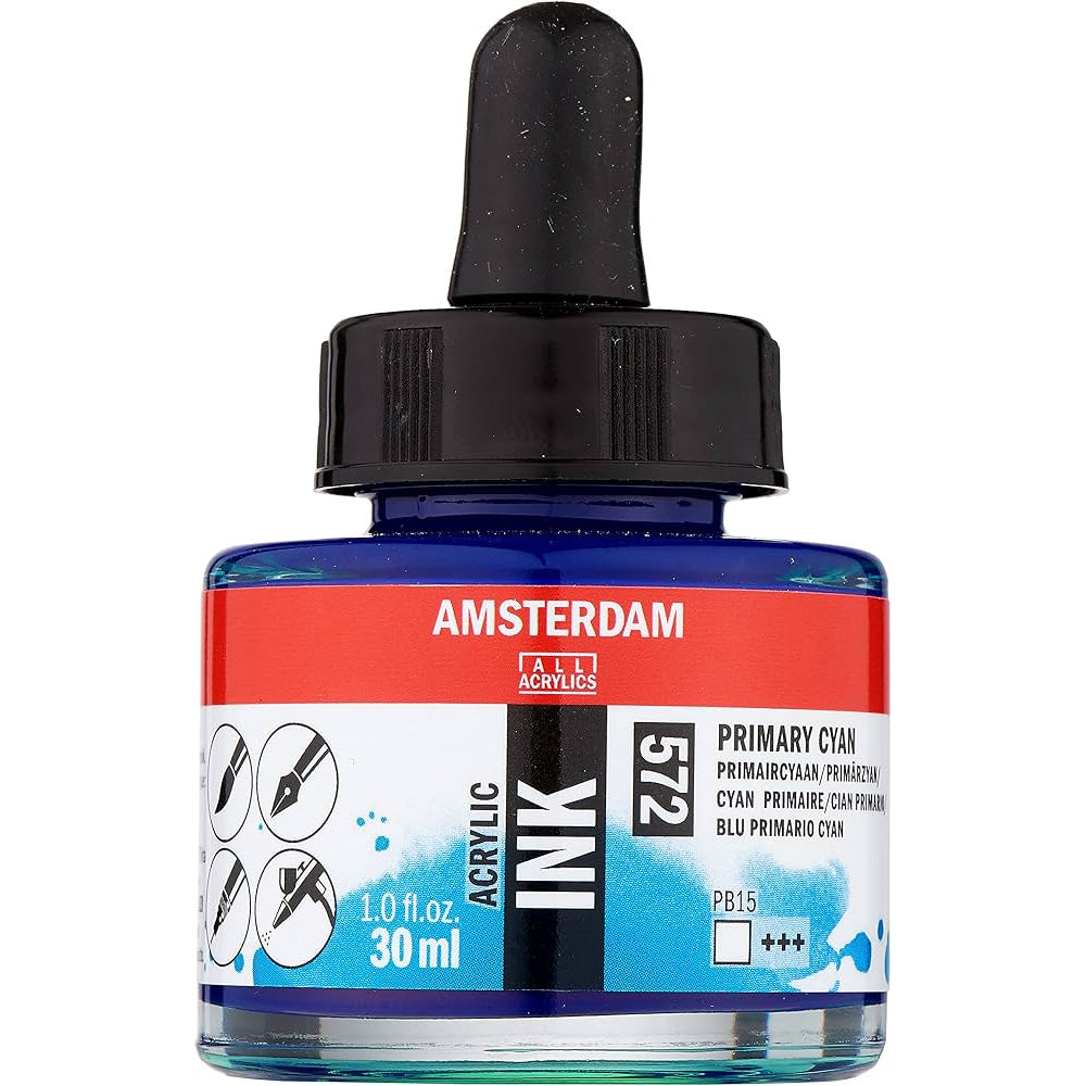 Amsterdam Acrylic Ink 30ml Primary Cyan 572