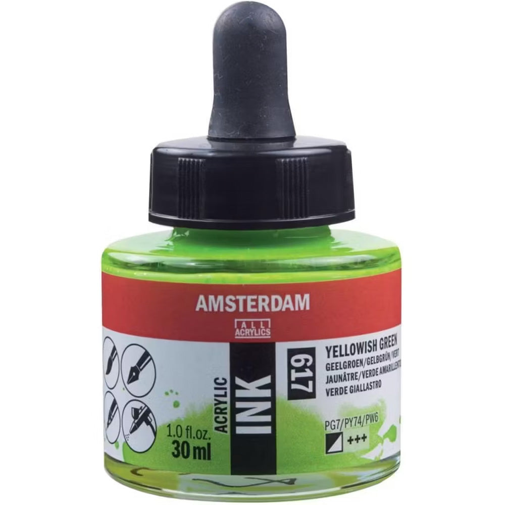 Amsterdam Acrylic Ink 30ml Yellowish Green 617
