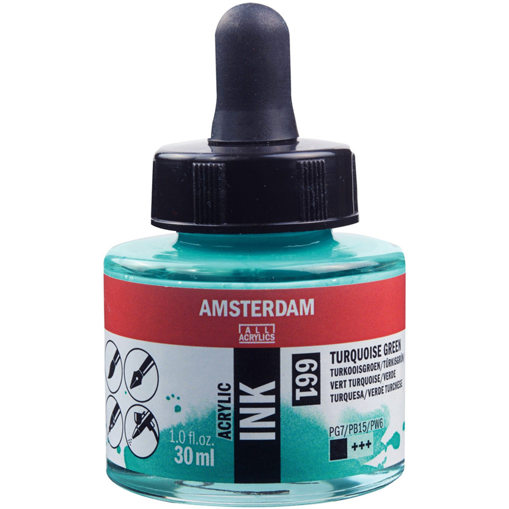 Amsterdam Acrylic Ink 30ml Turquoise Green 661