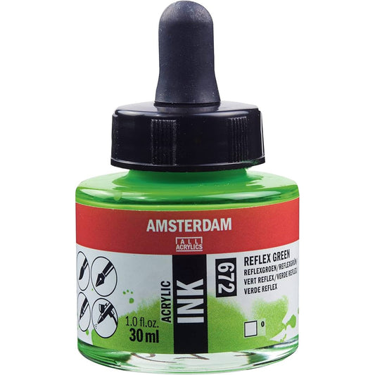 Amsterdam Acrylic Ink 30ml Reflex Green 672