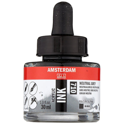 Amsterdam Acrylic Ink 30ml Neutral Grey 710