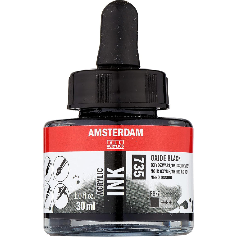 Amsterdam Acrylic Ink 30ml Oxide Black 735