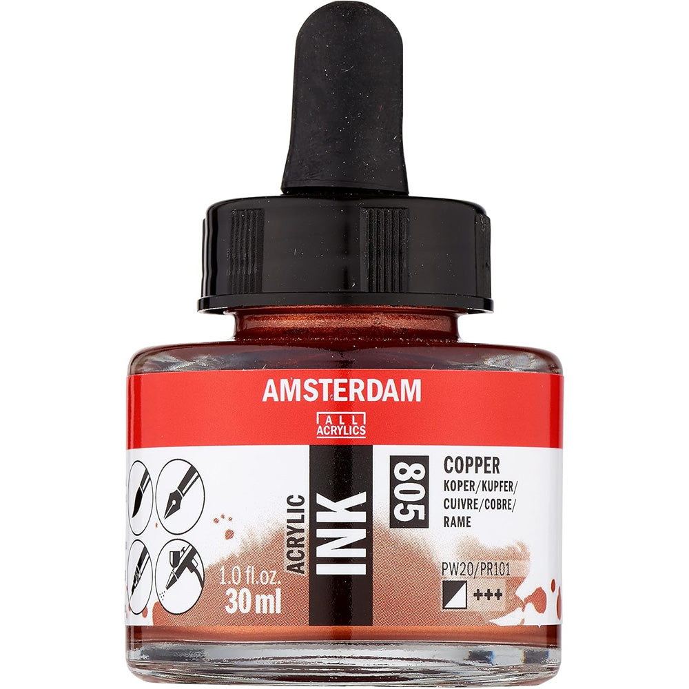 Amsterdam Acrylic Ink 30ml Copper 805