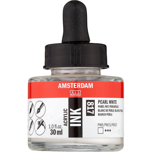 Amsterdam Acrylic Ink 30ml Pearl White 817
