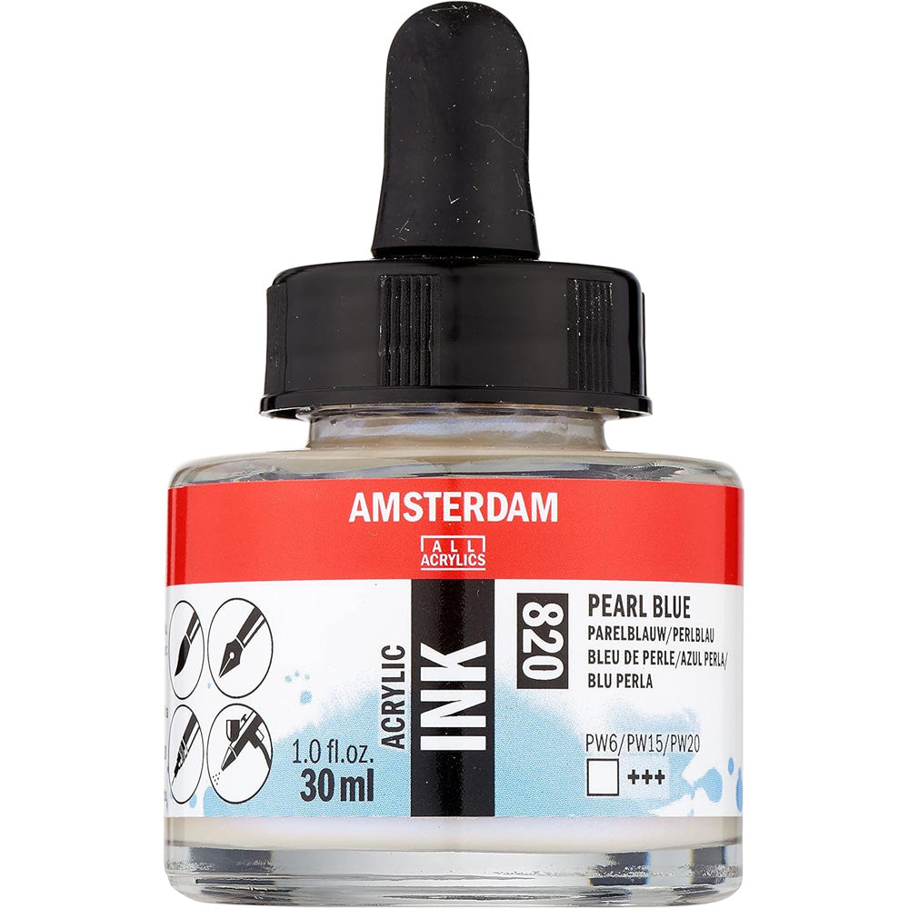 Amsterdam Acrylic Ink 30ml Pearl Blue 820