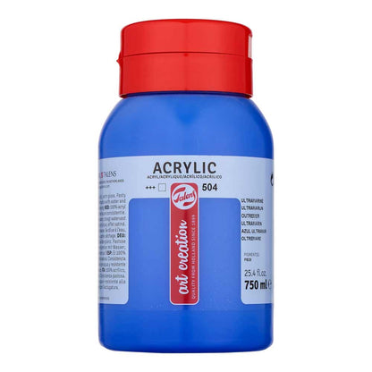 Art Creation Acrylic 750ml Ultramarine 504 ön cephe etiketi