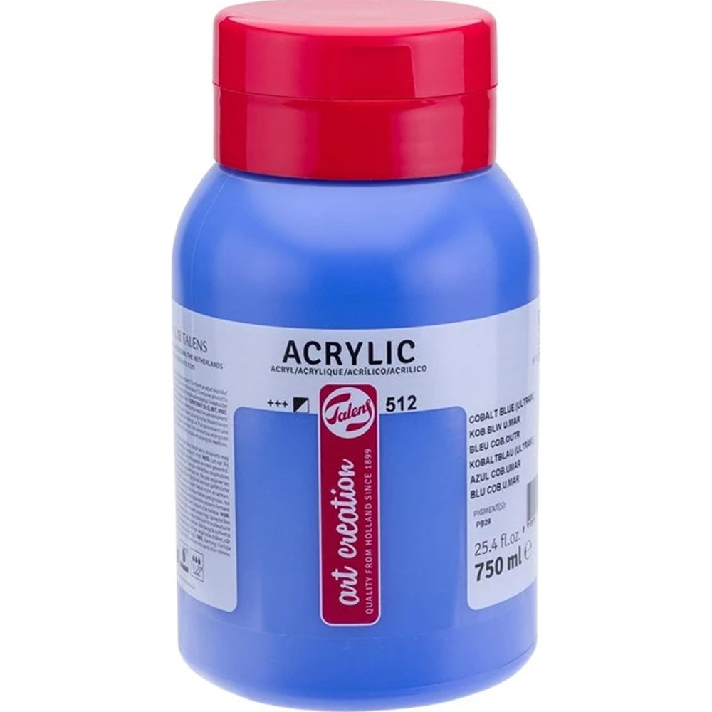 Art Creation Acrylic 750ml Cobalt Blue Ultramarine 512