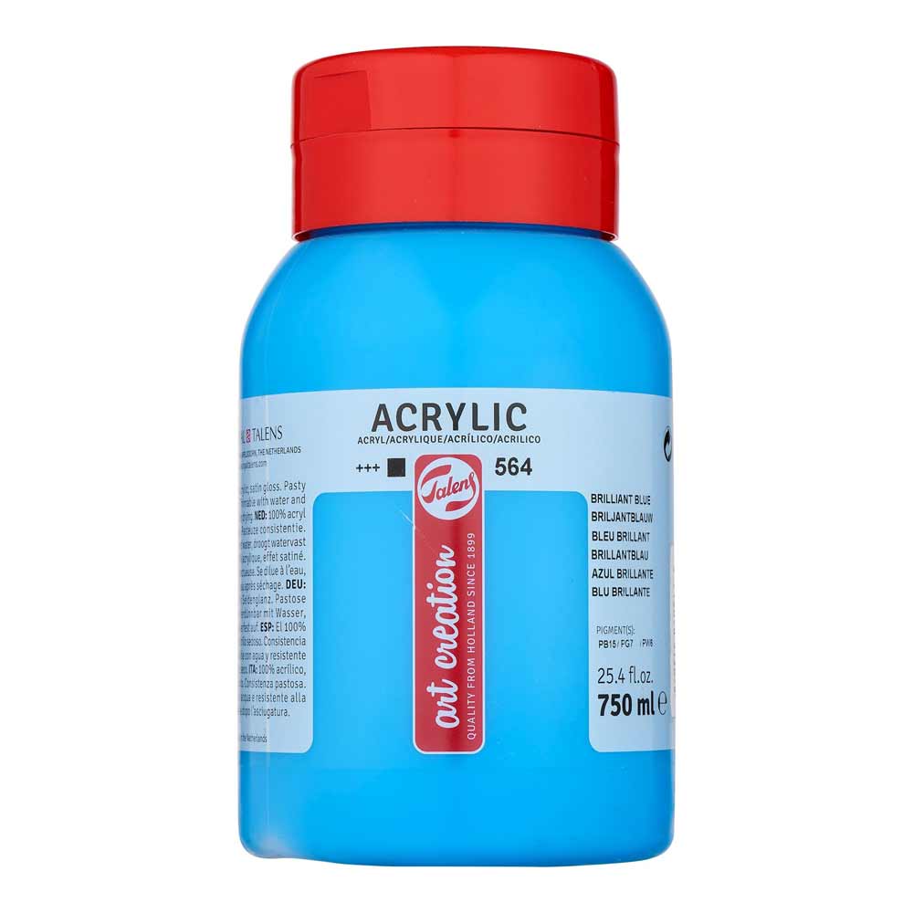 Art Creation Acrylic 750ml Brilliant Blue 564 ön cephe etiketi