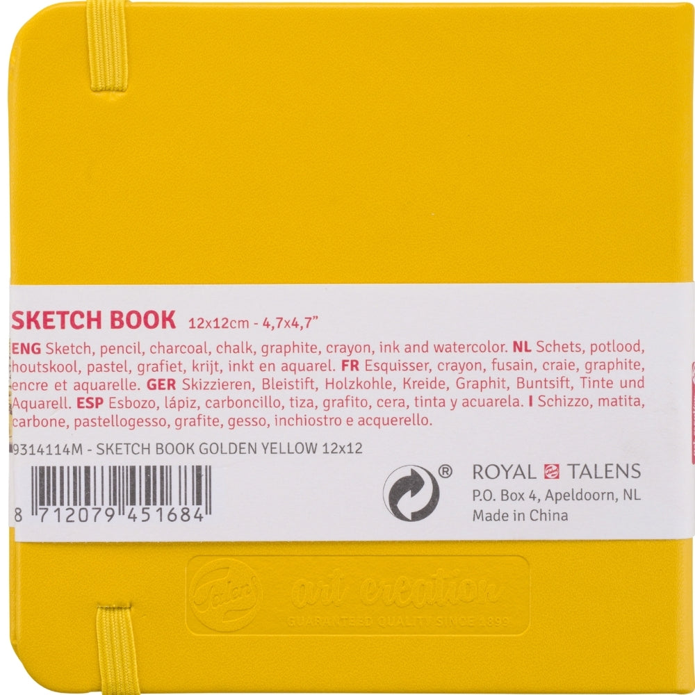 Talens Art Creation Sketchbook Golden Yellow 140gr 12x12cm