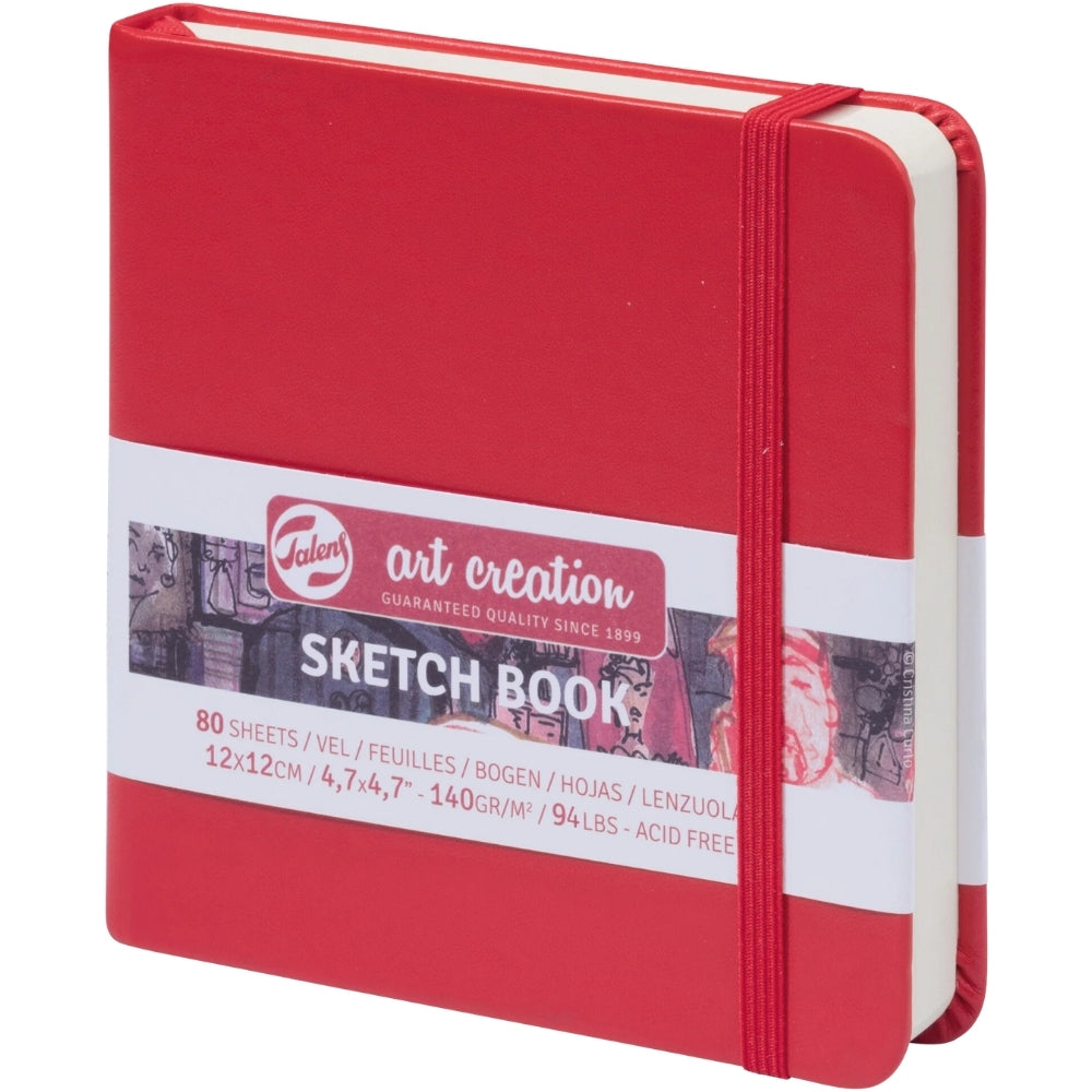 Talens Art Creation Sketchbook Red 140gr 12x12cm
