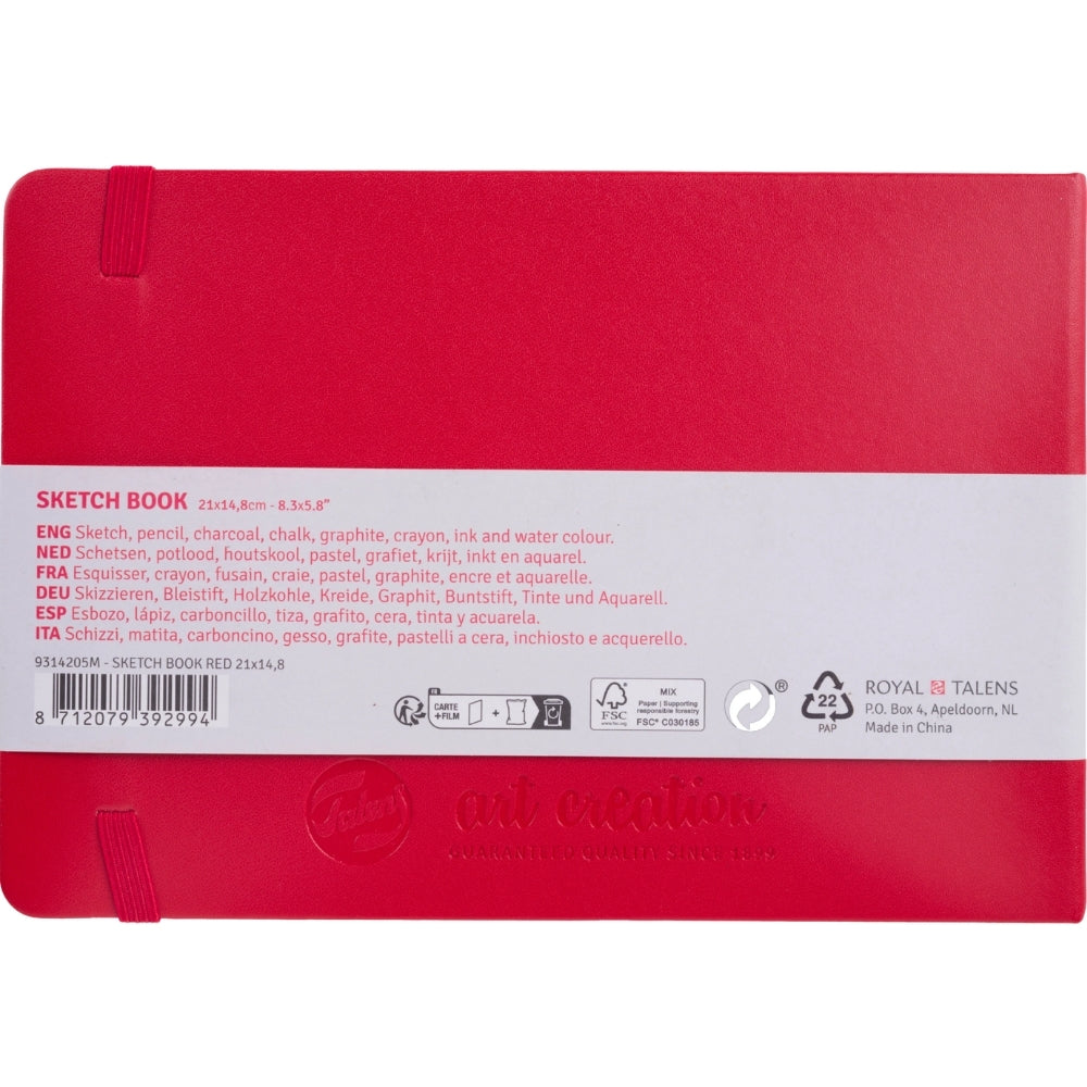 Talens Art Creation Sketchbook Red 140gr 15x21cm