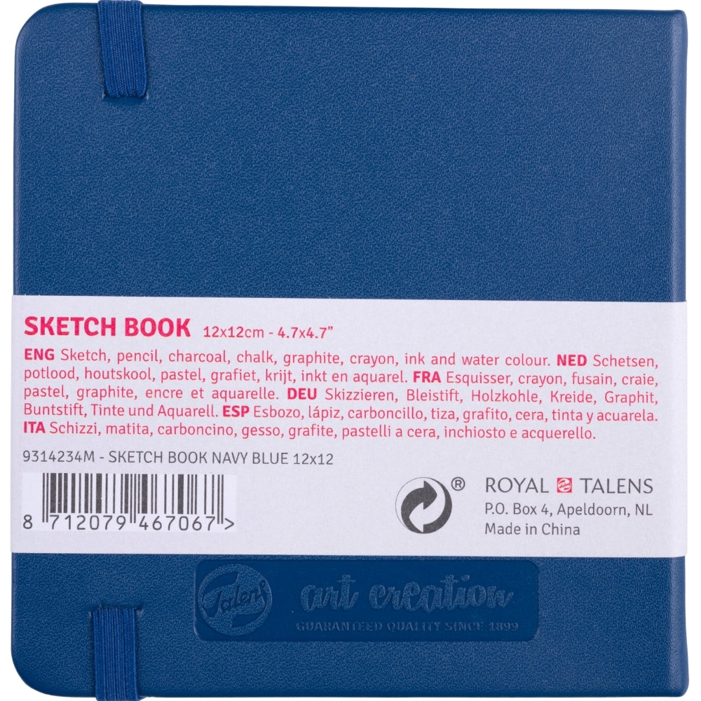 Talens Art Creation Sketchbook Navy Blue 140gr 12x12cm