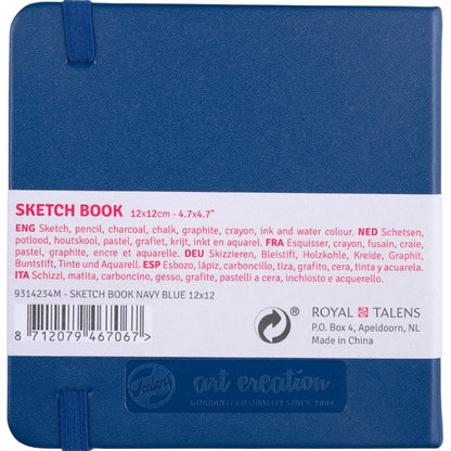 Talens Art Creation Sketchbook Navy Blue 140gr 12x12cm