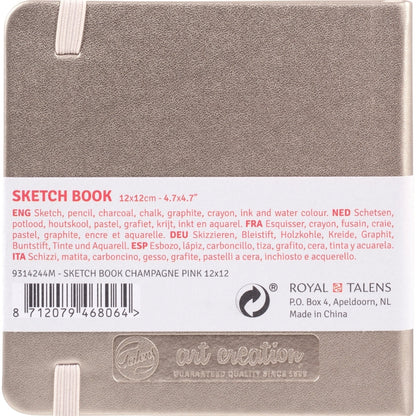 Talens Art Creation Sketchbook Pink Champagne 140gr 12x12cm