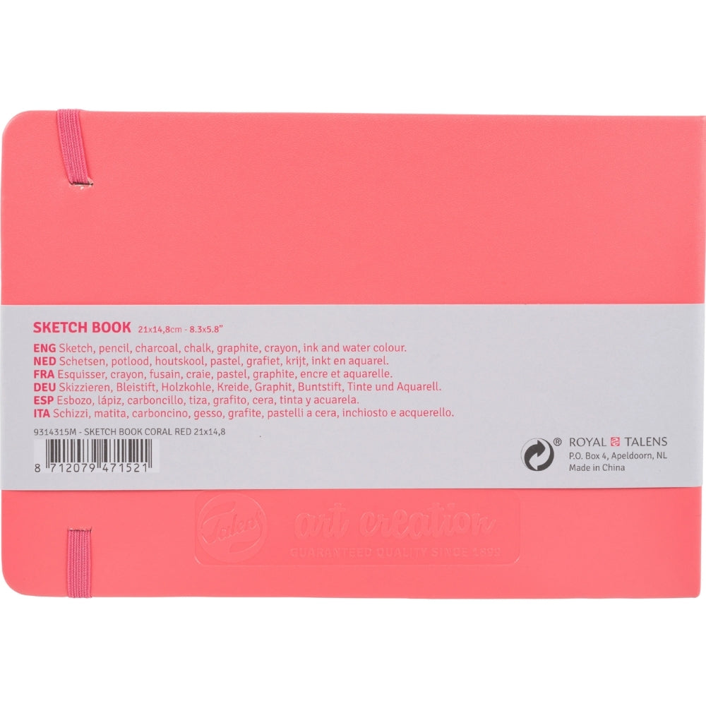 Talens Art Creation Sketchbook Coral Red 140gr 21x14.8cm