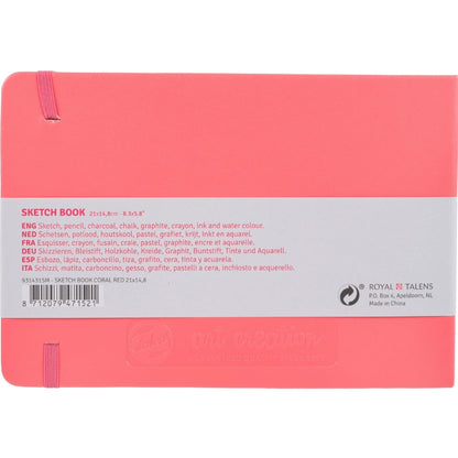 Talens Art Creation Sketchbook Coral Red 140gr 21x14.8cm