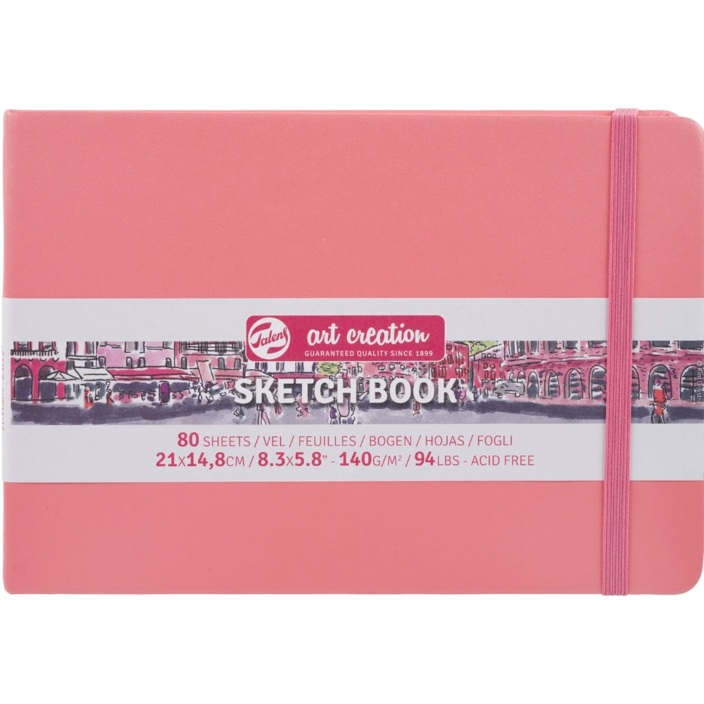 Talens Art Creation Sketchbook Coral Red 140gr 21x14.8cm