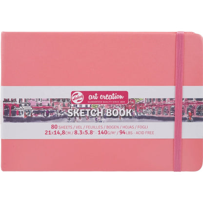 Talens Art Creation Sketchbook Coral Red 140gr 21x14.8cm