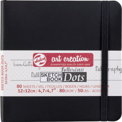 Talens Art Creation Dot Book Black 80gr 12x12cm