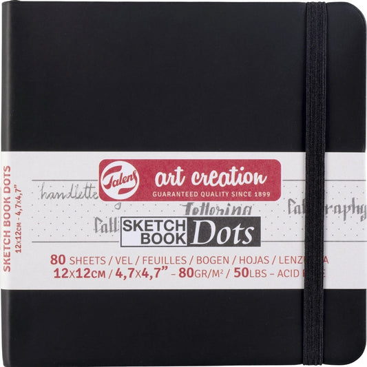 Talens Art Creation Dot Book Black 80gr 12x12cm