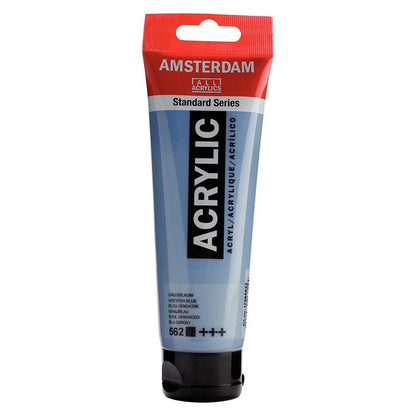 Talens Amsterdam Acrylic 120ml Greyish Blue 562 ön cephe etiketi