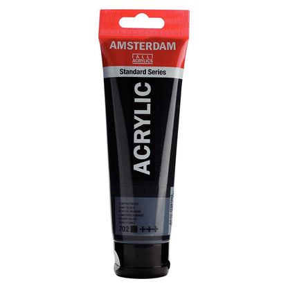 Talens Amsterdam Acrylic 120ml Lamp Black 702 ön cephe etiketi