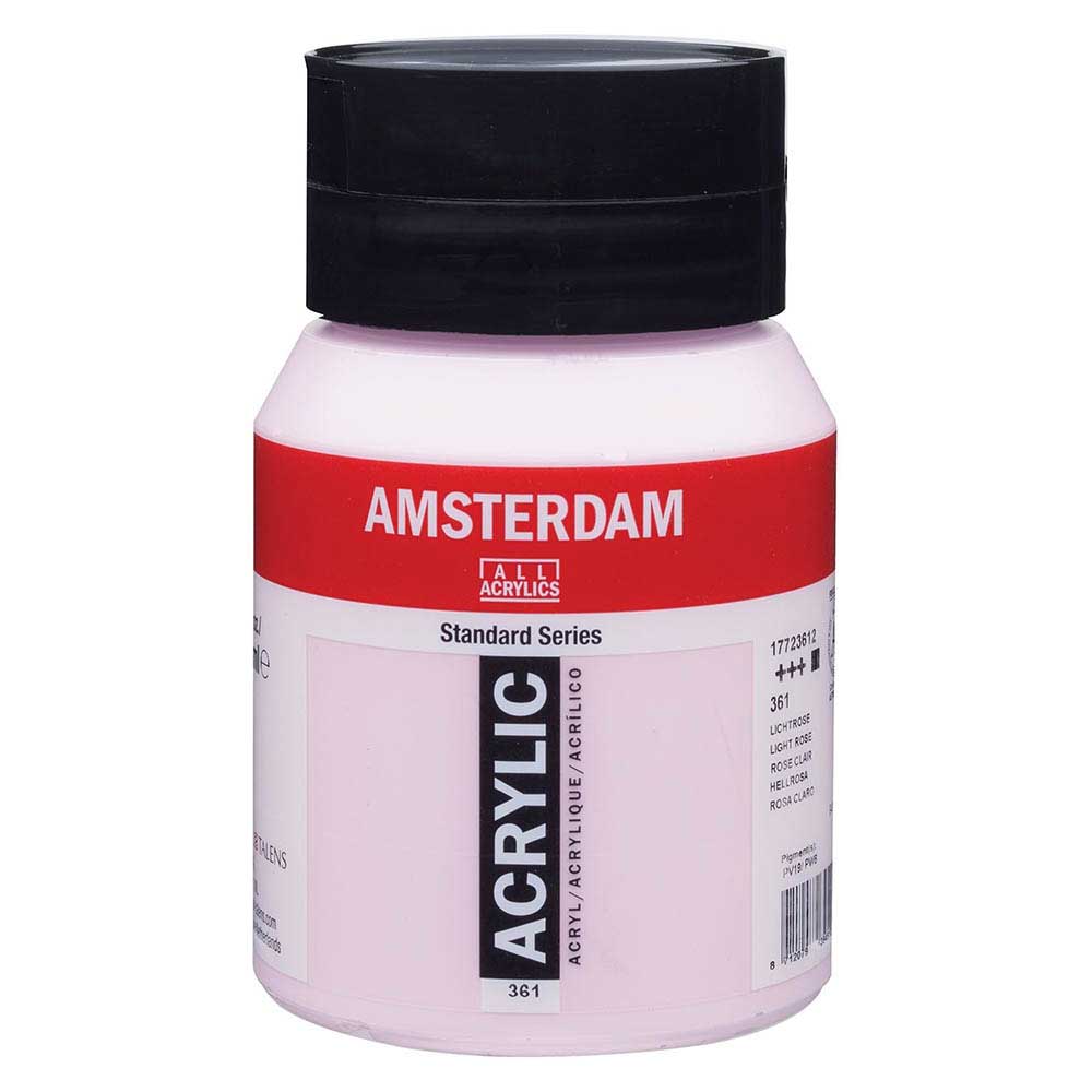 Talens Amsterdam Acrylic 500ml Light Rose 361 ön cephe etiketi