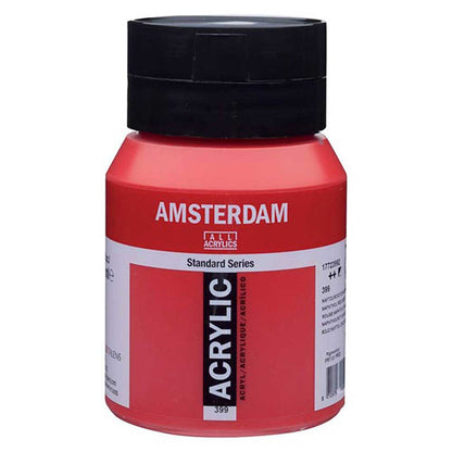 Talens Amsterdam Acrylic 500ml Naphthalo Red Deep 399 ön cephe etiketi