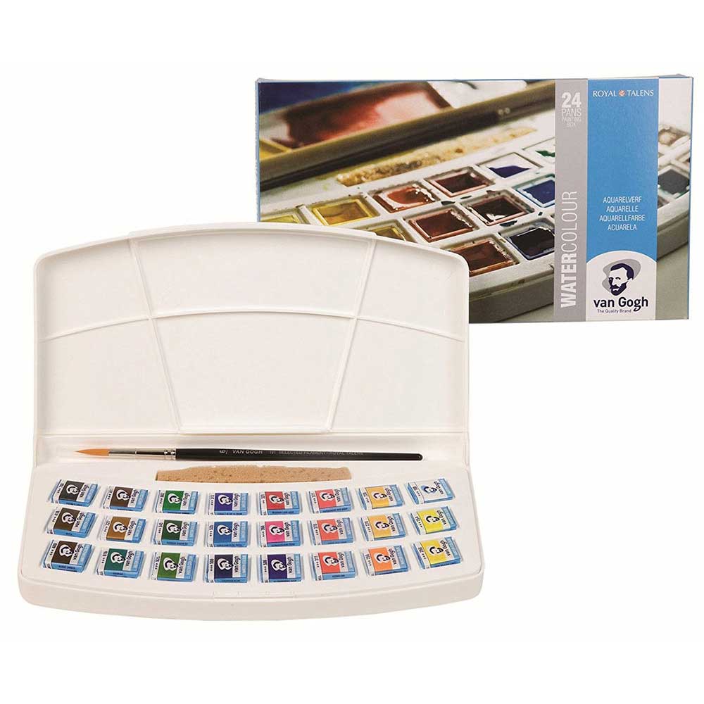 Van Gogh Water Colour Botanical Colours 24'lü Set Botanik Renkler (Yarım Tablet)