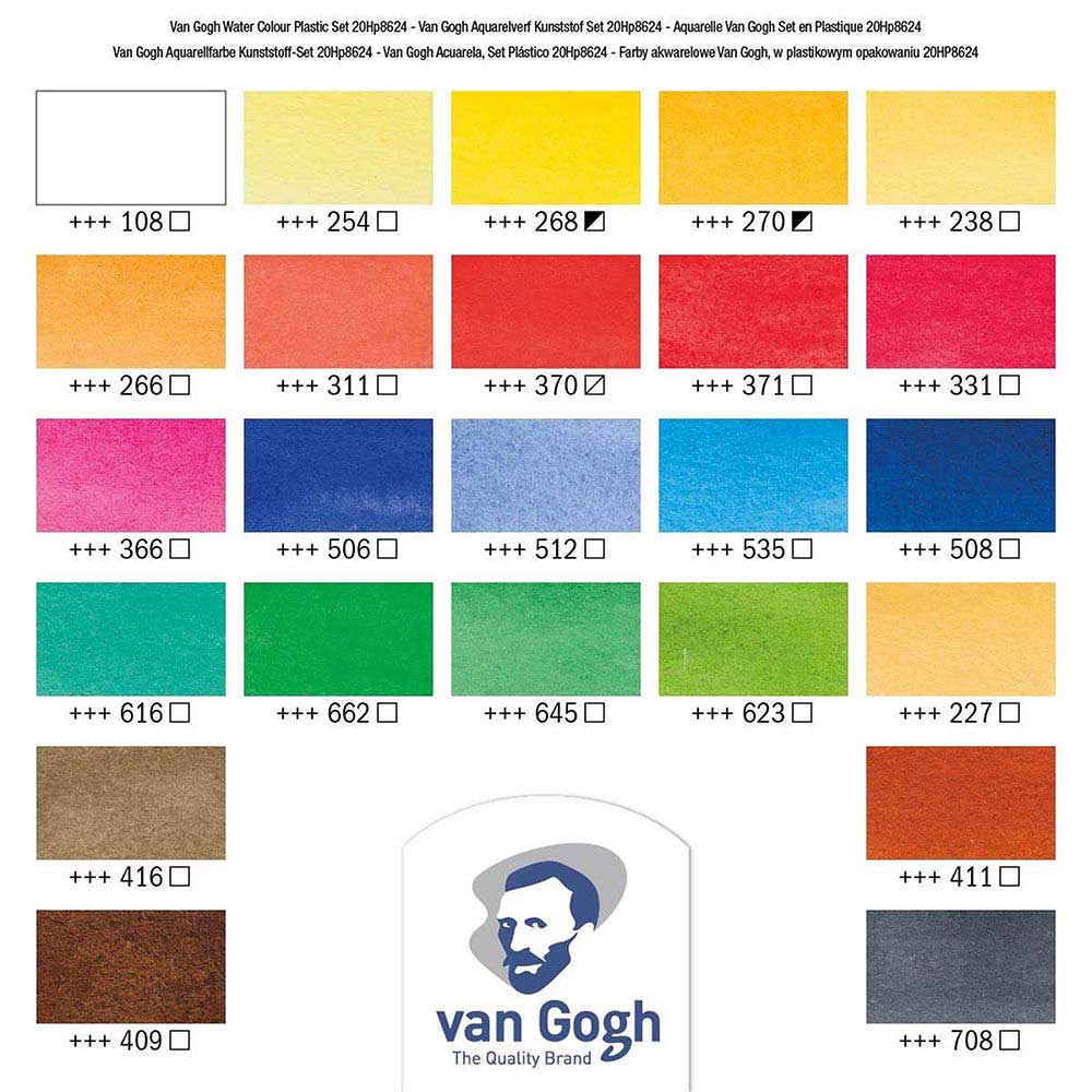 Van Gogh Water Colour Set 24'lü Plastik Kutu