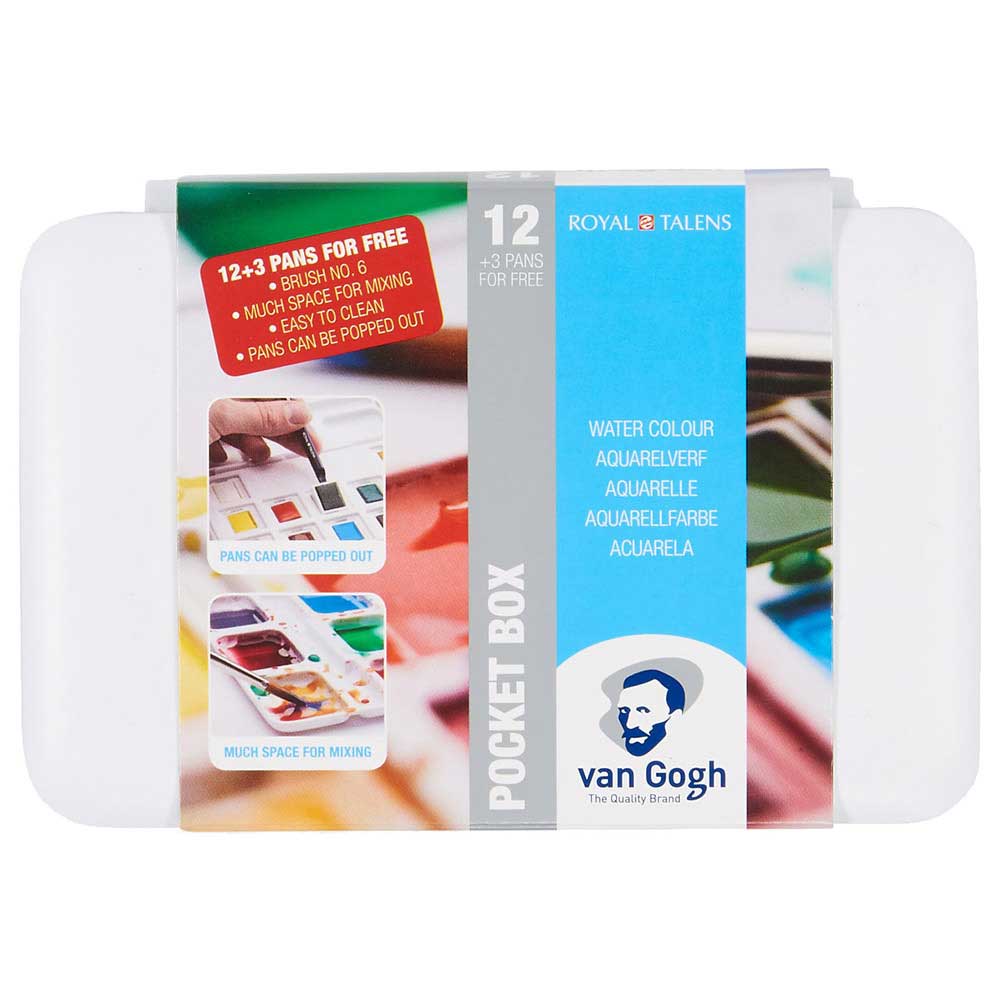 Van Gogh Water Colour Set 12+3'lü Plastik Kutu