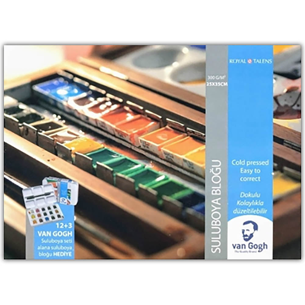 Van Gogh Water Colour Set 12+3'lü Plastik Kutu