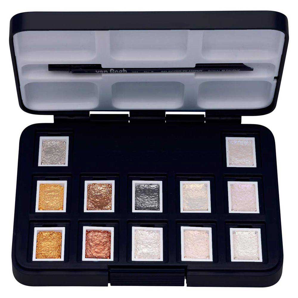 Van Gogh Water Colour Speciality Colours 12'li Set Metalik Renkler (Yarım Tablet)