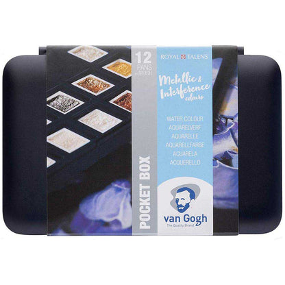 Van Gogh Water Colour Speciality Colours 12'li Set Metalik Renkler (Yarım Tablet)