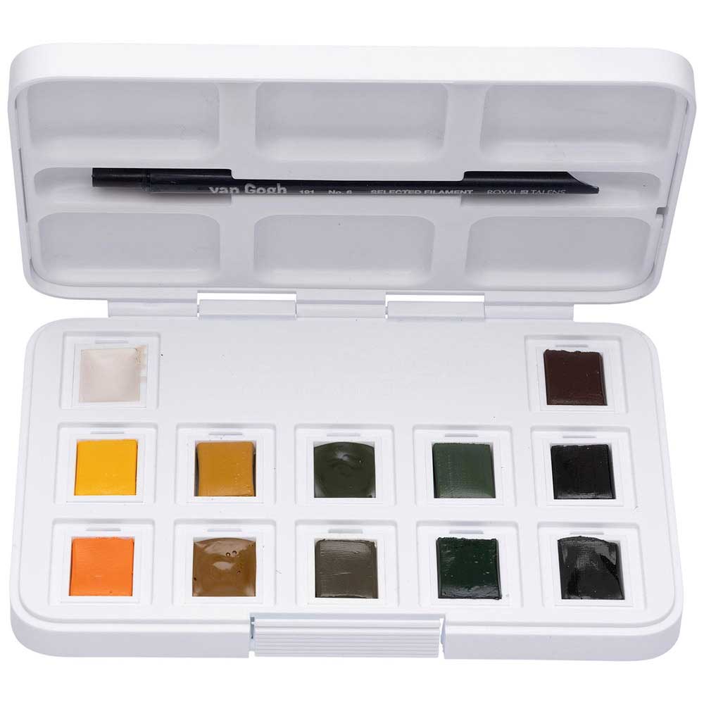 Van Gogh Water Colour Shades of Nature 12'li Set Gölge ve Doğa Renkler (Yarım Tablet)